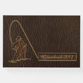 Leather Look Fisherman Dark Gästebuch