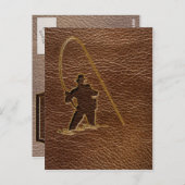 Leather Look Fisherman Postkarte (Vorne/Hinten)
