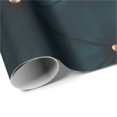 Leather Look Green Gold Diamonds Geschenkpapier (Rolleneckpunkt)