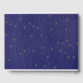 Leather Look Indianeramerikaner Zodiac Wolf Gästebuch (Rückseite)