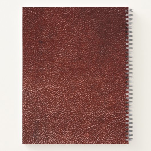 Leather Look Leaf Journal – Personalized Notebook Notizblock (Rückseite)