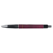 Leather Look Maroon Pen with Customizable Name Kugelschreiber (Vorderseite)