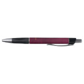 Leather Look Maroon Pen with Customizable Name Kugelschreiber (Unterseite)