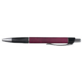 Leather Look Maroon Pen with Customizable Name Kugelschreiber (Unterseite)