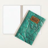 Leather-look Notebook - Caribbean Turquoise(light) Notizblock (Innen)
