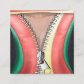 Leather Look Square Visitenkarte (Vorderseite)