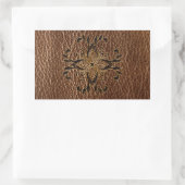 Leather-Look Star Rechteckiger Aufkleber (Tasche)