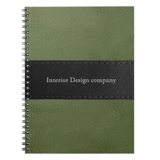 Leather Look Texture Business | Grün Notizblock (Vorderseite)