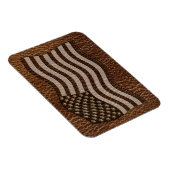 Leather-Look USA-Flagge Magnet (Rechte Seite)
