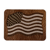 Leather-Look USA-Flagge Magnet (Horizontal)