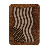 Leather-Look USA-Flagge Magnet (Vertikal)