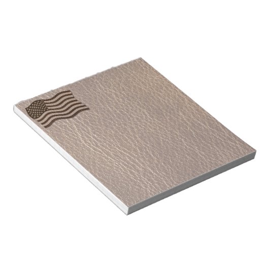 Leather-Look USA-Flagge Notizblock (angewinkelt)