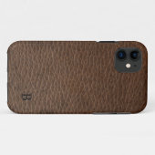 Leather Look w/out Initial(s) Phone Case (Rückseite (Horizontal))