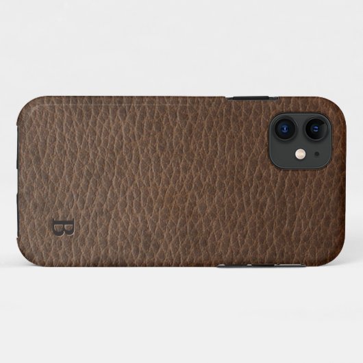 Leather Look w/out Initial(s) Phone Case (Rückseite (Horizontal))