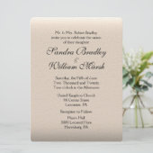 Leather Look Wedding Einladung (Stehend Vorderseite)