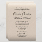 Leather Look Wedding Einladung (Vorne/Hinten)