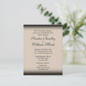 Leather Look Wedding Einladung (Stehend Vorderseite)