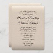 Leather Look Wedding Einladung (Vorne/Hinten)