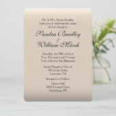 Leather Look Wedding Einladung (Stehend Vorderseite)