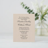 Leather Look Wedding Einladung (Stehend Vorderseite)