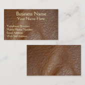 Leather-Look Western Stil 9 Visitenkarten Visitenkarte (Vorne/Hinten)