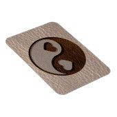 Leather Look Yin Yang Heart Soft Magnet (Rechte Seite)