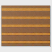 Leather Luxe: Stitched Brown Elegance Geschenkpapier (Flach)