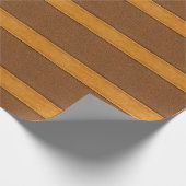 Leather Luxe: Stitched Brown Elegance Geschenkpapier (Ecke)