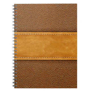 Leather Luxe: Stitched Brown Elegance Notizblock