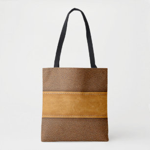 Leather Luxe: Stitched Brown Elegance Tasche