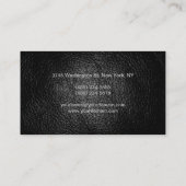 Leather Makeup Artist Script Business Card Visitenkarte (Rückseite)