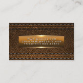 Leather Metallic Glossy Banner Visitenkarte (Rückseite)