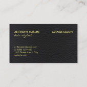 Leather Modern Type Visitenkarte (Rückseite)