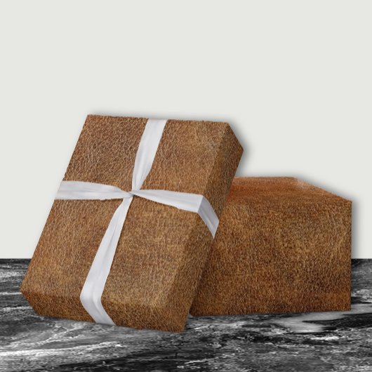 Leather Old World Imitate Geschenkpapier