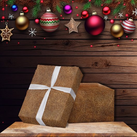 Leather Old World Imitate Geschenkpapier