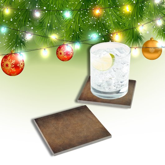 Leather Old World Imitate Glasuntersetzer