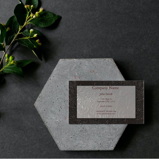 Leather Paisley Business Card Visitenkarte