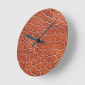 Leather Pattern Runde Wanduhr (Winkel)