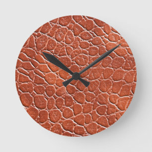 Leather Pattern Runde Wanduhr