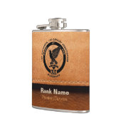 Leather Personalisiert Cav Flask Flachmann (Links)