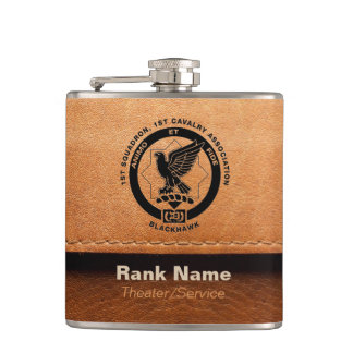Leather Personalisiert Cav Flask Flachmann