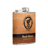 Leather Personalisiert Cav Flask Flachmann (Rechts)