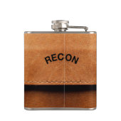Leather Personalisiert Cav Flask Flachmann (Rückseite)
