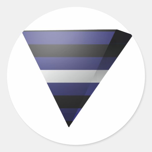 LEATHER PRIDE 3D TRIANGLE RUNDER AUFKLEBER (Vorderseite)