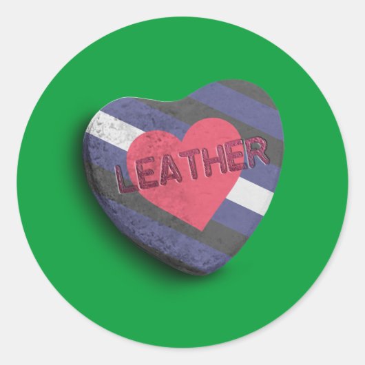 LEATHER PRIDE CANDY RUNDER AUFKLEBER (Vorderseite)