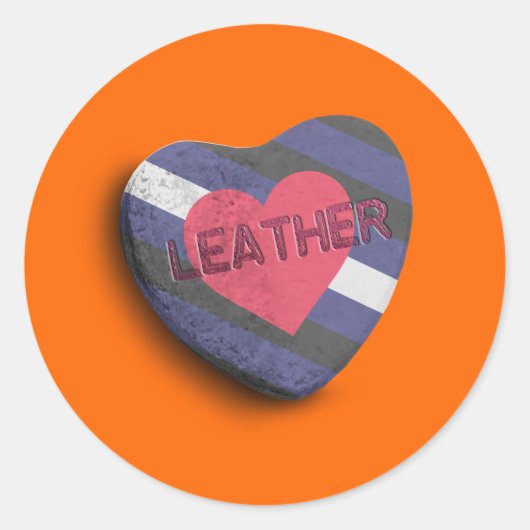 LEATHER PRIDE CANDY RUNDER AUFKLEBER (Vorderseite)