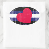 LEATHER PRIDE DISTRESSED DESIGN OVALER AUFKLEBER (Tasche)