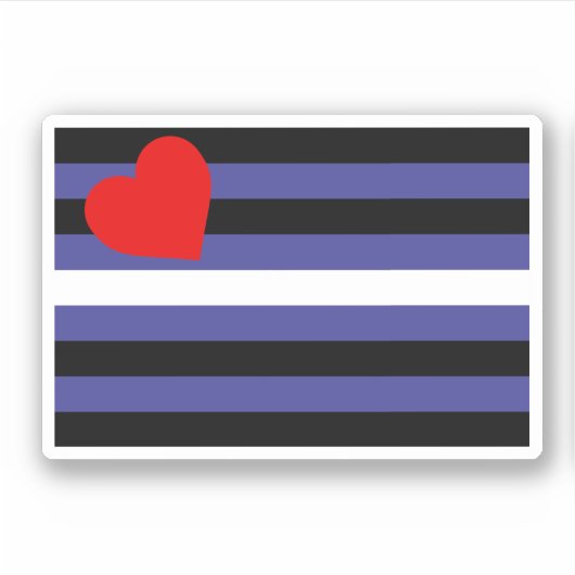 Leather Pride Flag Aufkleber (Vorderseite)