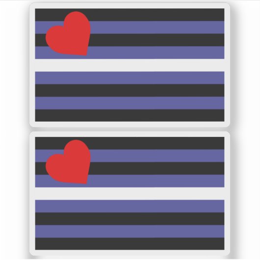 Leather Pride Flag Aufkleber (Vorderseite)