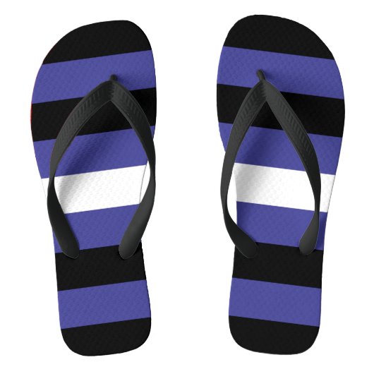 Leather Pride Flag Badesandalen (Fußbett)